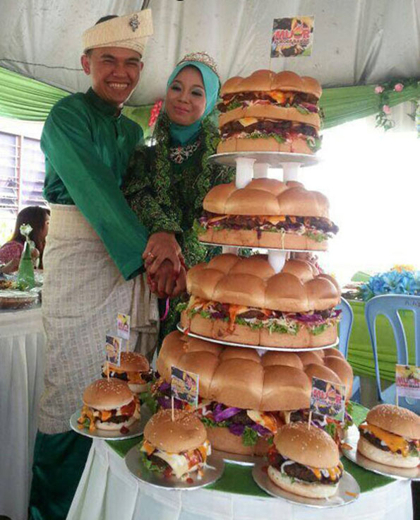 gâteau de mariage Cheeseburger 