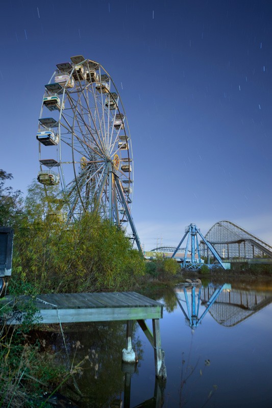 parc d'attraction abandonné