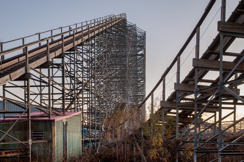 parc d'attraction abandonné