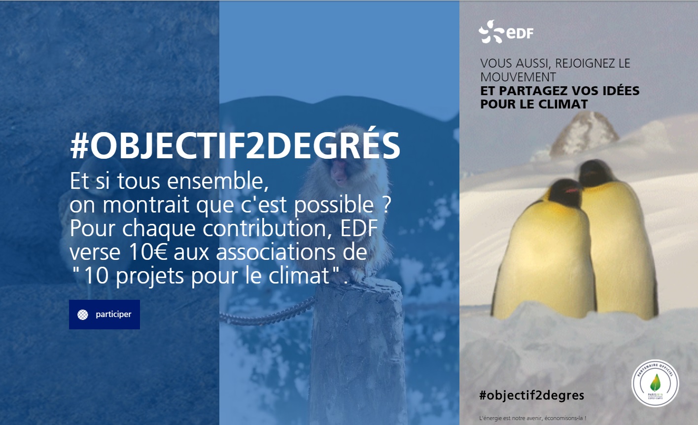 EDF COP 21 objectif2degrés