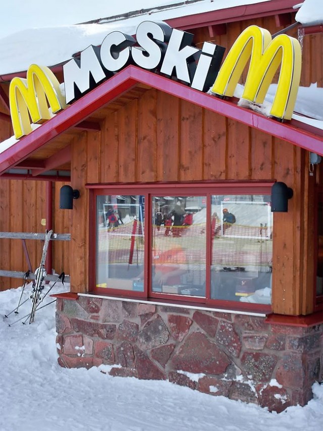 McSki McDonalds piste de ski Suède