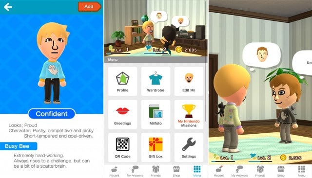 Miitomo premier jeu smartphone Nintendo 