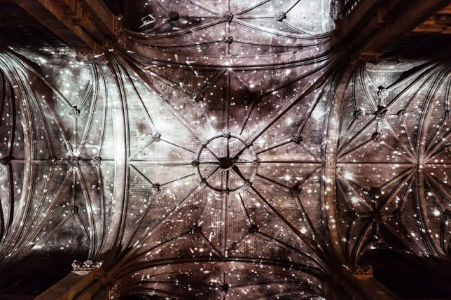 Heavenly Vaults Miguel Chevalier cathédrale Saint Eustache