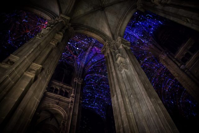 Heavenly Vaults Miguel Chevalier cathédrale Saint Eustache 