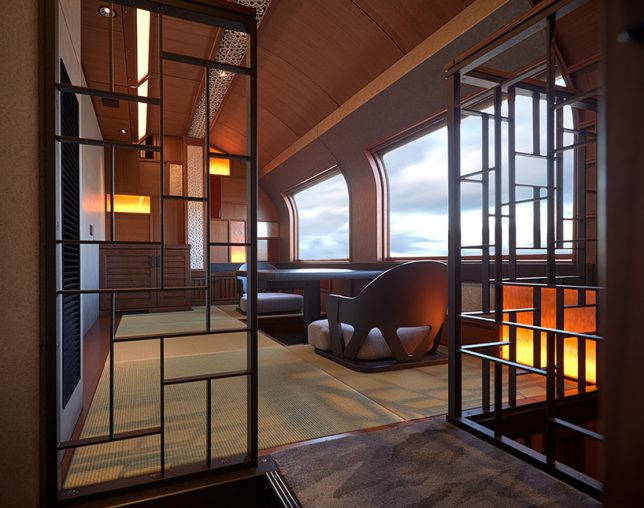 Shiki-Shima train luxueux Ken Kiyoyuki Okuyama