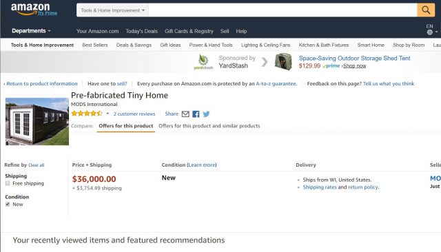 Acheter une maison sur Amazon