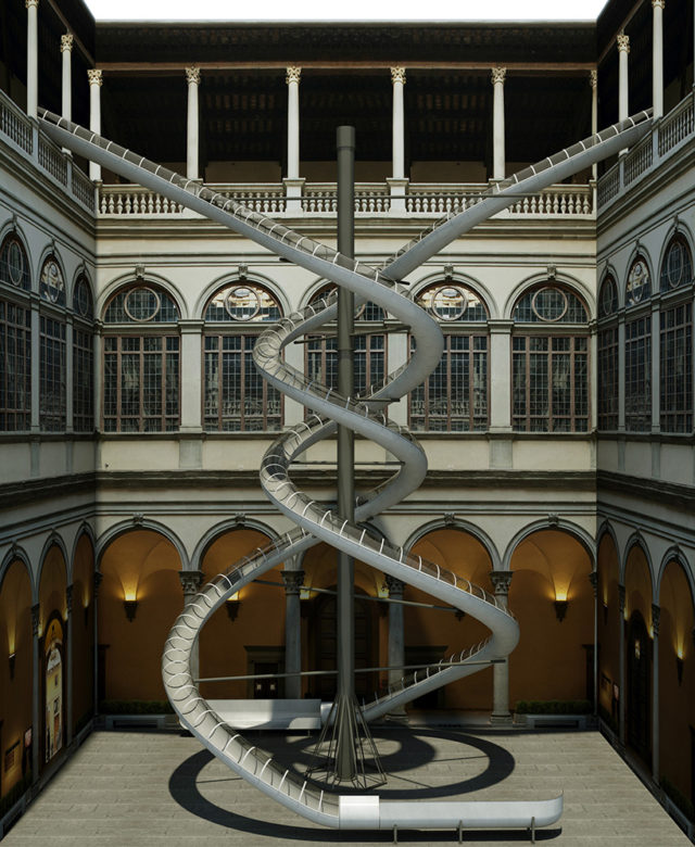 Carsten Höller dévoile son installation à double hélice au Palazzo Strozzi