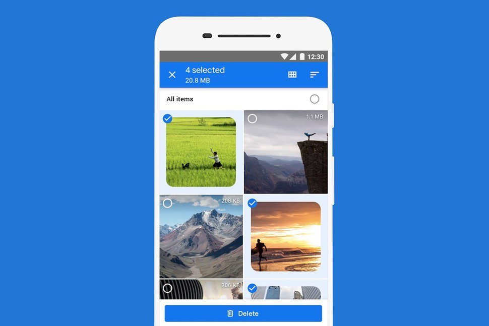 Application Files by Google sur un téléphone Android