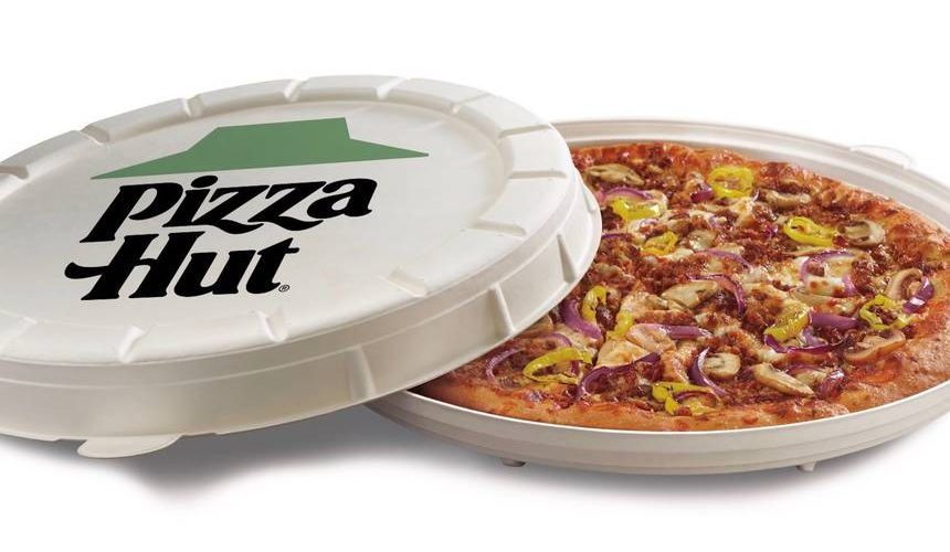 La nouvelle boîte ronde compostable de Pizza Hut déchaine les passions 