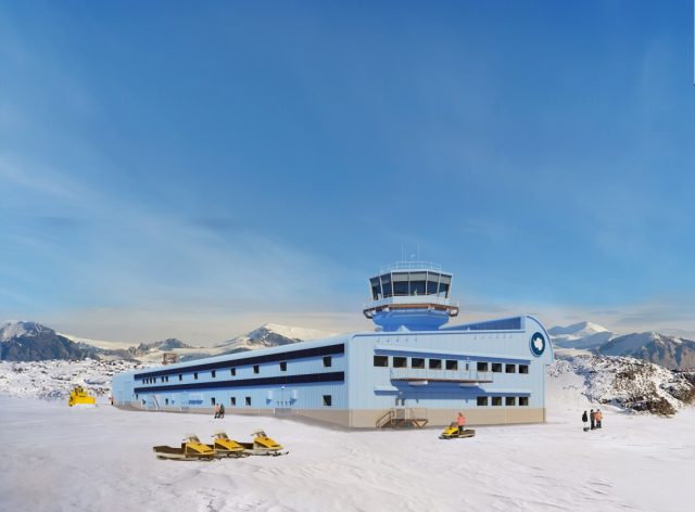 Discovery Building Début les travaux de la base aérodynamique en Antarctique 1