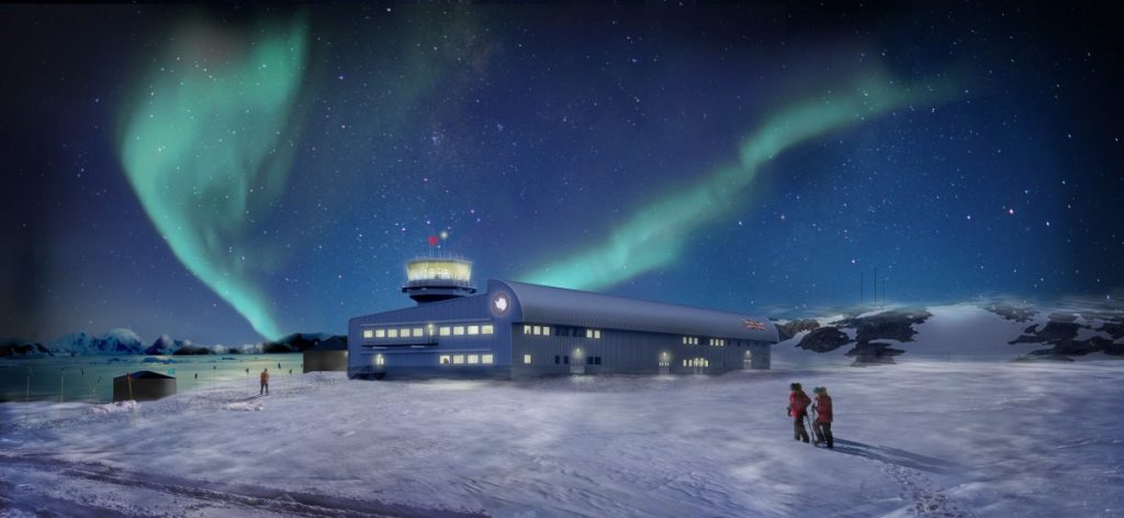 Discovery Building Début les travaux de la base aérodynamique en Antarctique