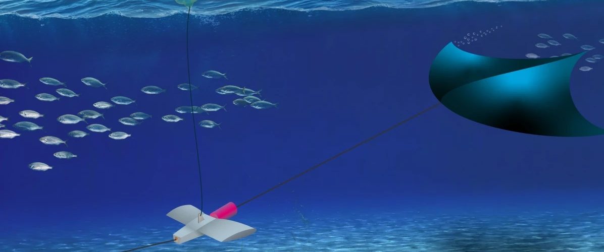 Manta - Un système d'énergie marémotrice avec cerf-volant sous-marin