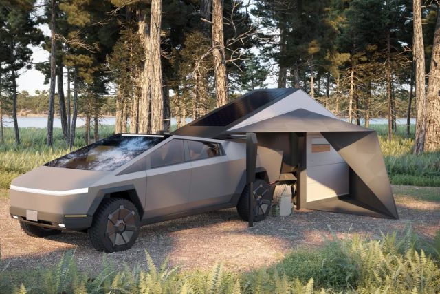 Form Camper dévoile une nacelle extensible qui transforme un Cybertruck en micro-RV