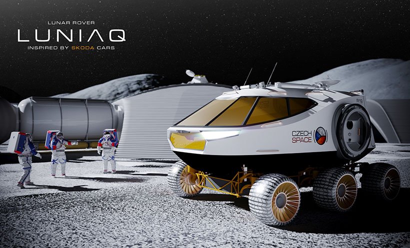 Inspiré par les voitures Skoda, XTEND Design a dévoilé le rover lunaire LUNIAQ