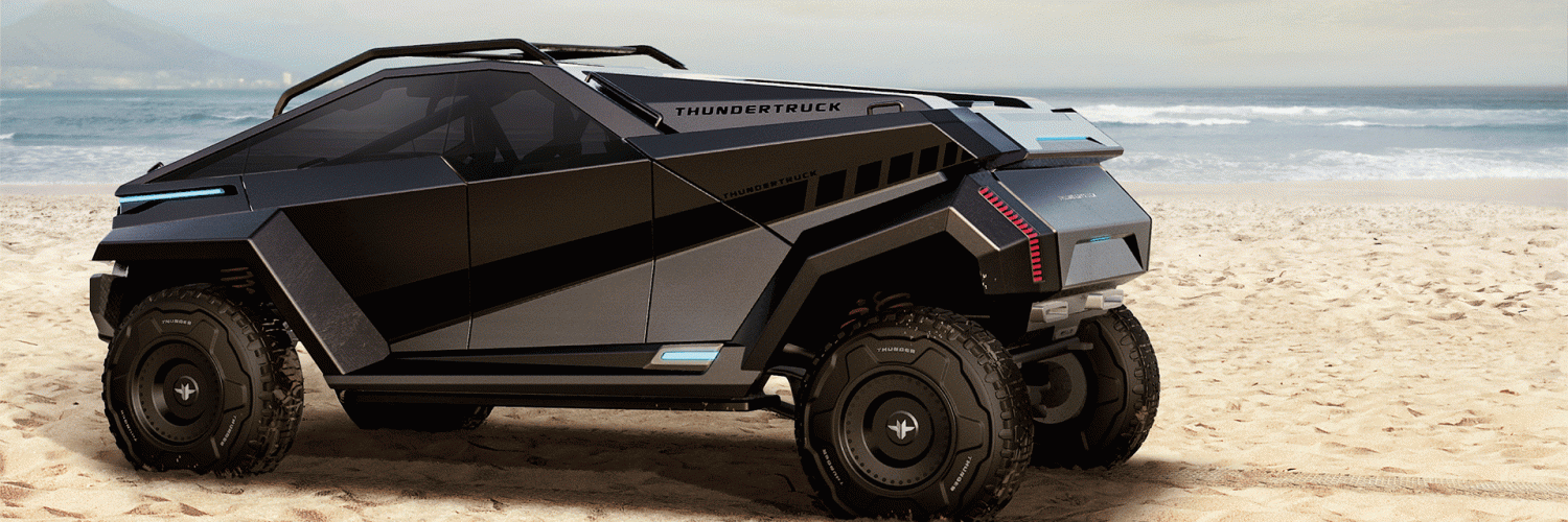 Thundertruck - Un Pickup Truck avec des ailes de chauve-souris