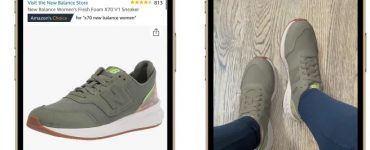 La réalité augmentée d'Amazon peuvent montrer l'aspect des chaussures