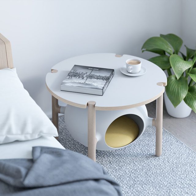 Igloo - Une table basse et un lit pour chat avec une esthétique scandinave 1