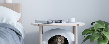 Igloo - Une table basse et un lit pour chat avec une esthétique scandinave