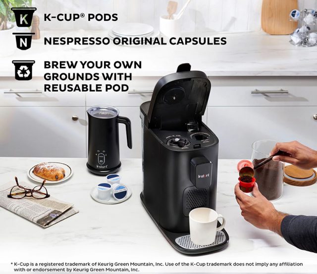 La cafetière Instant Dual Pod Plus fonctionne avec vos dosettes préférées 3