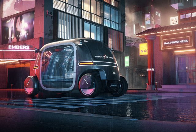 PIX Robobus futuriste - Micro-véhicule autonome pour les villes urbaines