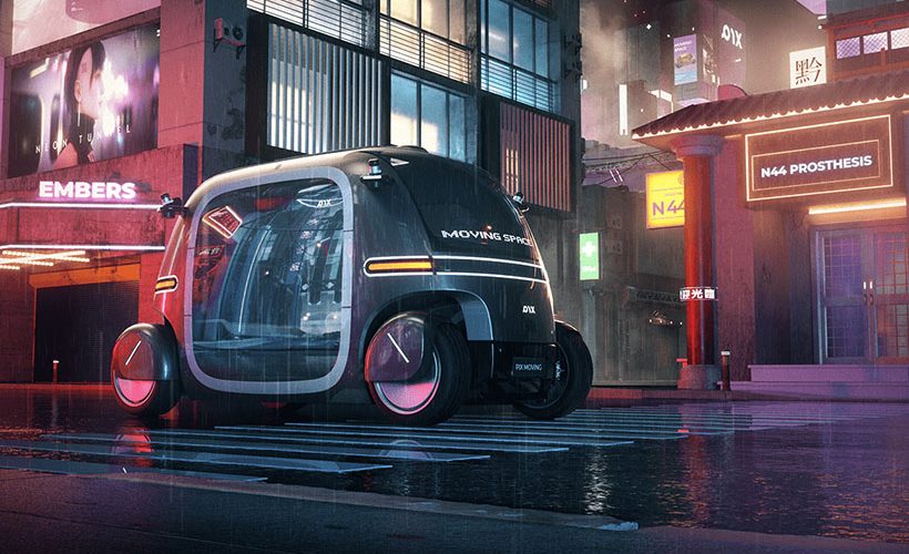 PIX Robobus futuriste - Micro-véhicule autonome pour les villes urbaines