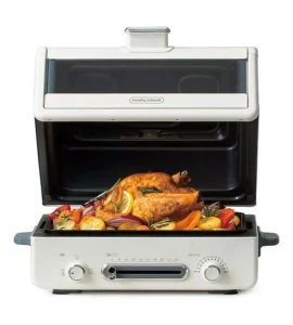 Four électrique multifonctionnel à couvercle rabattable pour différentes méthodes de cuisson