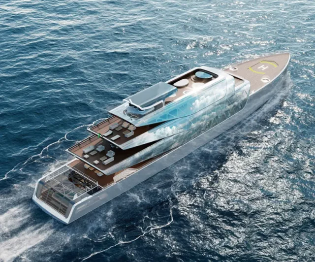 Pegasus - Un yacht invisible grâce à ses ailes solaires réfléchissantes 1