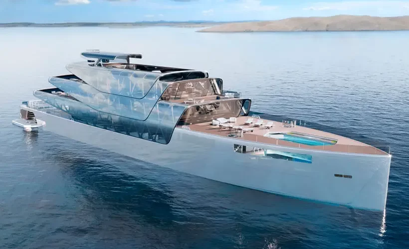 Pegasus - Un yacht invisible grâce à ses ailes solaires réfléchissantes