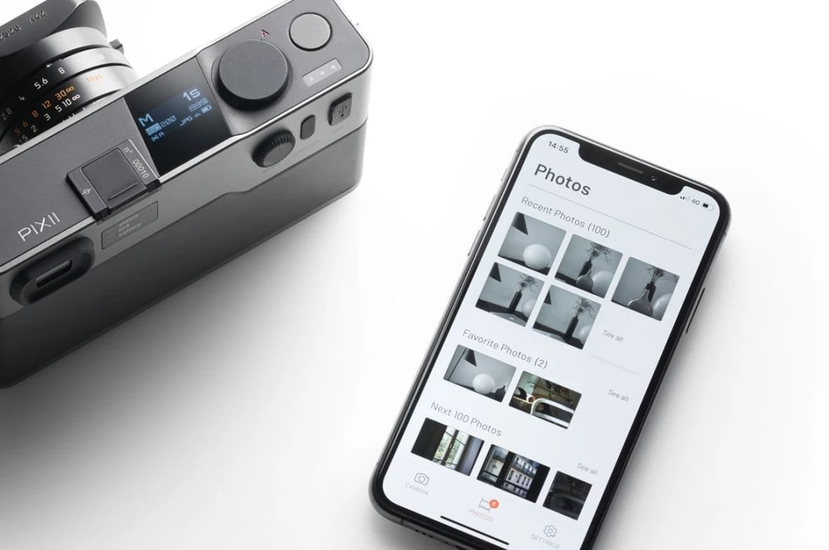 Appareil photo Pixii connecté à son application mobile
